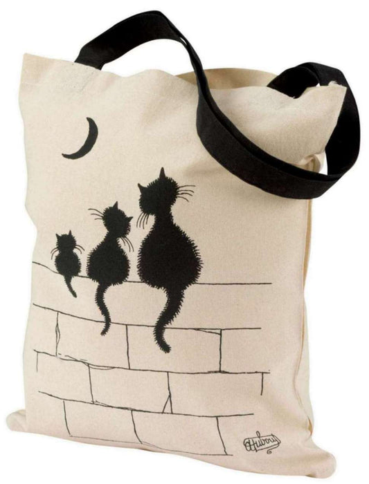 'Whiskers in the Moonlight' tote bag with images by French illustrator Albert Dubout