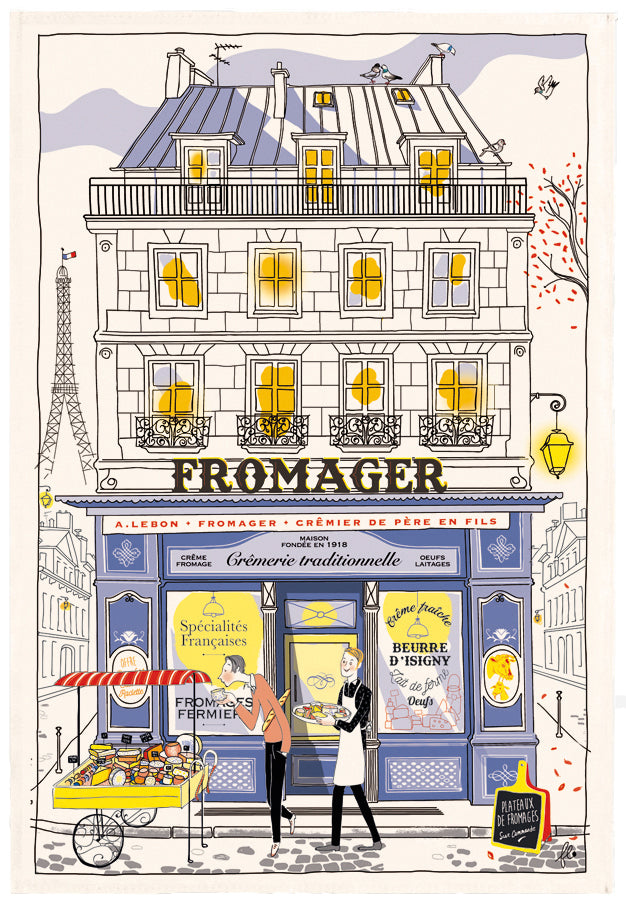'Fromager' façade tea towel