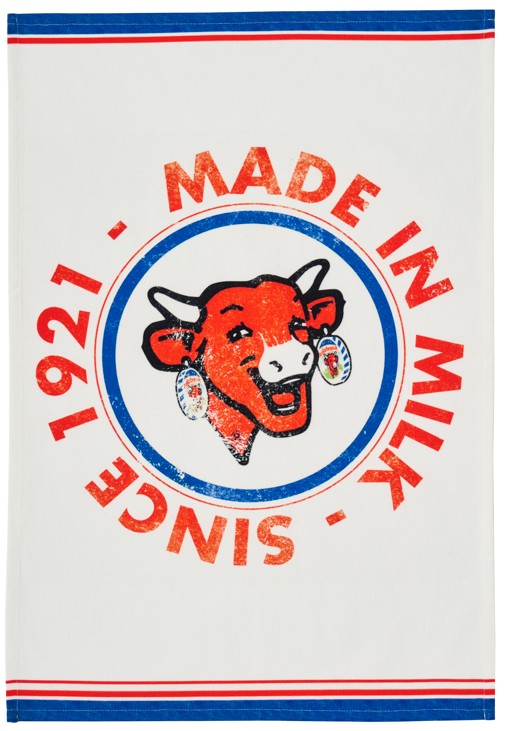 'Made in Milk since 2021' tea towel by La Vache Qui Rit®