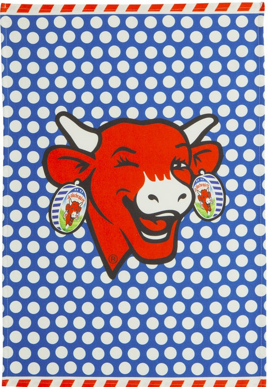 'Pop Laughing Cow' tea towel by La Vache Qui Rit®
