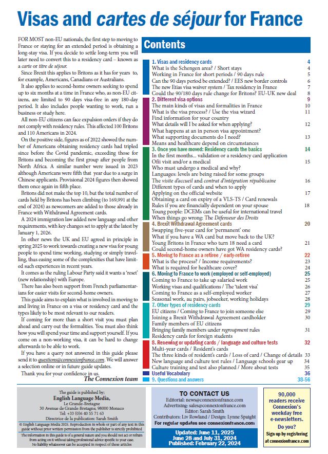 Visa and residency cards (Cartes de séjour) for France (Digital)