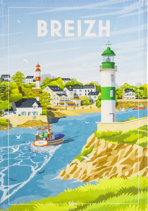 'Breizh' Bretagne tea towel by WIM’®
