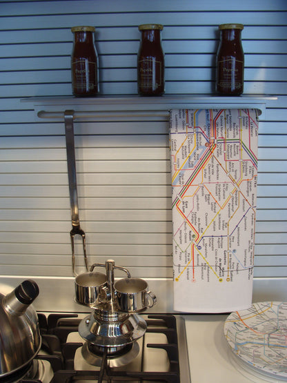 'RATP - Paris tube map' tea towel *** This is a PRE-ORDER - Available from November 2025 ***