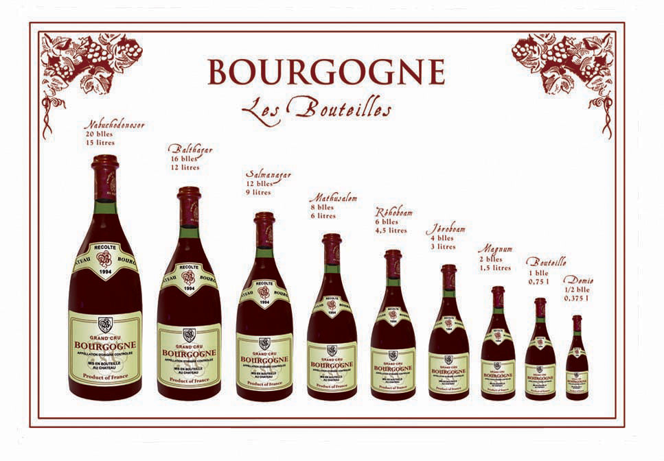 'Bouteille Bourgogne' tea towel