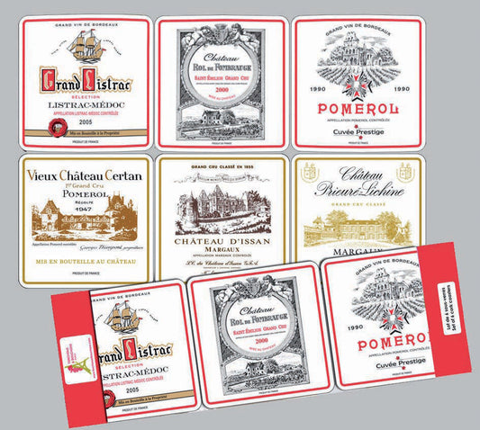 Set of 6  x "Bordeaux coasters"