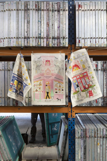 'Patisserie confiserie' façade tea towel