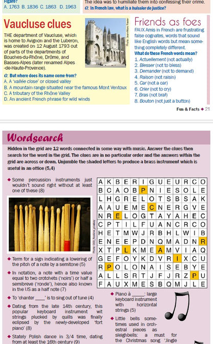 Special clearance offer - valid until September 30, 2025! Set of 3 France puzzle books full of quirky facts, word searches, crosswords and language teasers. Great gift.