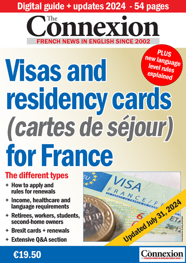 Visa and residency cards (Cartes de séjour) for France (Digital)