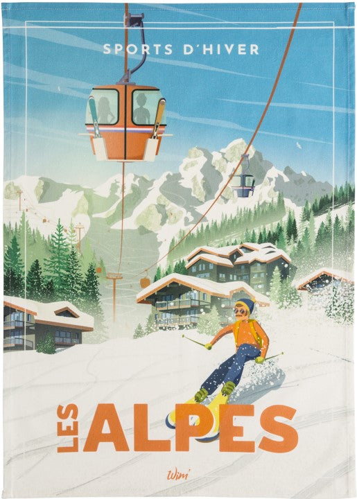 'Les Alpes' tea towel by WIM’®