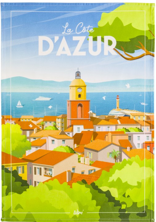 'La Cote d'Azur' tea towel by WIM’®