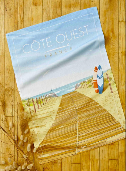 'Cote Ouest' tea towel by WIM’®