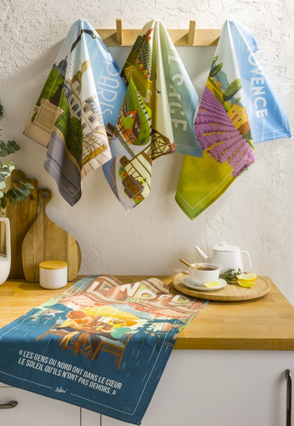 'Les Alpes' tea towel by WIM’®